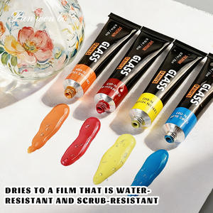 Ensemble de peintures céramiques colorées Panwenbo, 12 couleurs/22 ml, peintures émaillées non toxiques, séchage rapide, imperméables, peintures pour <span class=keywords><strong>verre</strong></span> - Product Image 6