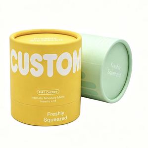 Custom Food-Grade Kraft <b>Paper</b> Cylinder with Window Coffee Beans Tea Can Box Packaging Tube - Product Image 1