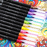 Ensemble de stylos marqueurs à peinture acrylique, encre permanente, séchage rapide, écriture double face, effaçable, DIY, dessin artistique, graffiti, stylo à croquis
