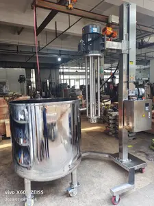 Paslanmaz çelik homojenleştirici emülsiyon makinesi sıvı mikser çift ceket karıştırma tankı krem losyon deterjan emülsifiye makinesi