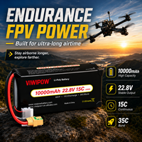 بطارية ليثيوم بوليمر عالية الطاقة 15C 6S 22.8V 10000mAh لطائرات الدرون للزراعة والمسح والتصوير الجوي وطائرات FPV