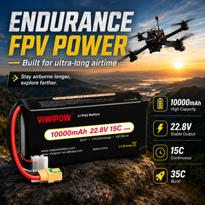 고출력 15C 6S 22.8V 10000mAh 리튬 폴리머 배터리 드론 배터리 (농업 측량, 항공 촬영, FPV 드론용) - Product Image 6