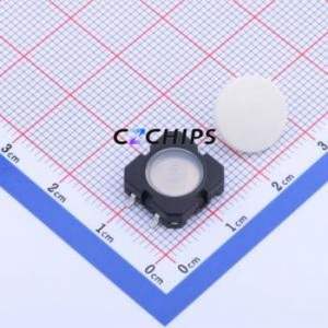 TS-1206 Tactile Switch SMD-4P,12x12mm Switch Single Pole Single Throw Round Button 2.6N Vertical Mount - Product Image 1