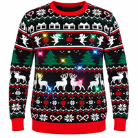 Pull de Noël personnalisé pour homme – Tricot amusant et original avec logo frontal, anti-rétrécissement, OEM, marque privée, vente en gros