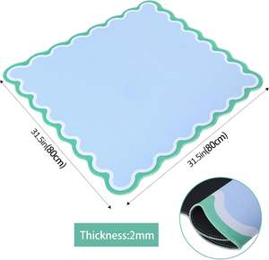 <span class=keywords><strong>Tapis</strong></span> de Mahjong carré uni rose (31,5" x 31,5") avec sac de transport noir, antidérapant et insonorisant, pour la table de Mahjong - Product Image 1