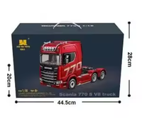 Camión Tractor RC HUINA 1501+1502 770S V8 en Oferta, 2.4GHZ 4CH Escala 1/18, Material Plástico con Luz y Sonido, Regalo para Niños