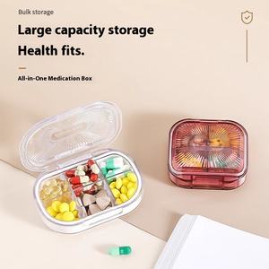 Wholesale Portable Plastic Medicine <b>Storage</b> <b>Box</b> Waterproof with Sealing Ring Mini Travel Organizer for Separation - Product Image 2