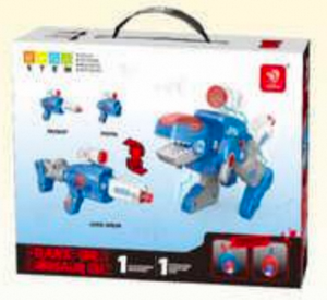 Jouet robot transformable Dou Ton Puzzle Metamorphosis, 1 ensemble de blocs de construction dinosaures transformables pour enfants de 5 à 7 ans, unisexe, plastique, DIY - Product Image 3