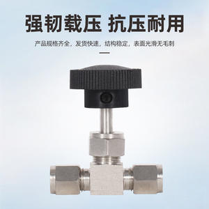 Raccord de compression haute pression en acier inoxydable 304, vanne à double aiguille, vanne d'arrêt droite - Product Image 5