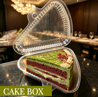 Boîte à gâteau en triangle écologique, en plastique PET transparent, pour une seule portion de mousse ou de cheesecake, idéale pour les cafés et les desserts à emporter.