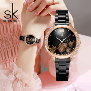 Reloj de pulsera impermeable con incrustaciones de diamantes, elegante, floral, estéreo, para mujer - Product Image 4