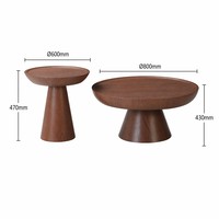 Ensemble de tables basses crème de luxe, style nordique, tables gigognes modernes avec plateau en MDF et pieds en métal pour une décoration intérieure élégante