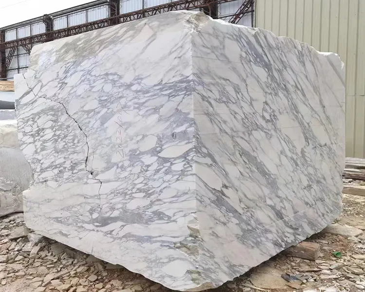 TMZ STONE All Naturstein Italien Weißer Marmorblock Für Granit-Arbeits platten Waschtische