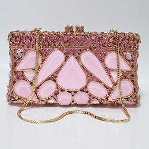 <span class=keywords><strong>Pochette</strong></span> de Soirée de Luxe pour <span class=keywords><strong>Femme</strong></span>, Petite, Ornée de Strass et Cristaux, Sac de Mariage Nuptial <span class=keywords><strong>avec</strong></span> Chaînes, Style Classique et Tendance - Product Image 1