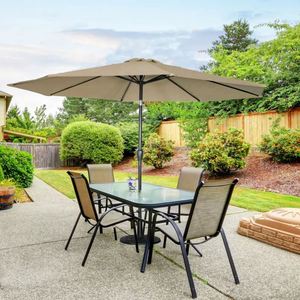 Nouveautés : Parasol de jardin extérieur 9FT, automatique, résistant aux vents forts, pour terrasse et loisirs - Product Image 6