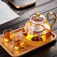 Nouvelle théière en verre borosilicaté résistant à la chaleur à la mode