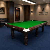 Table de billard chinoise Naipni Factory avec plateau en marbre et coussin en bois