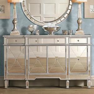 Elegant Mirrored <strong>Console</strong> <strong>Table</strong> Living Room Mirror Cabinet Furniture in <strong>Silver</strong> or Gold - Product Image 3