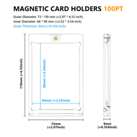 Étui de présentation magnétique de haute qualité 100PT pour cartes TCG, support magnétique PS One Touch pour cartes à collectionner