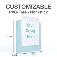 Trois classeurs à anneaux en PVC A1 A2 A3 A4 A5 pour l'école personnalisée Organisateur de reliures à anneaux en PVC 1.5 pouces Anneaux en D à ouverture facile à une touche Couverture de classeur à vue latérale