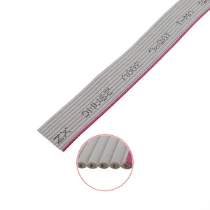 10Meter 28AWG 1.27mm Pitch Grey Flat Ribbon Cable Wire FC 6P-60 Pin For IDC 2.54MM Connectors