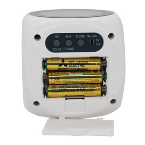 Đồng Hồ Báo Thức Chiếu Đèn LED Treo Tường Thời Gian Nói Chuyện Kỹ Thuật Số Hình Khối Lập Phương Nhỏ OEM Có Đèn LED Đèn Nền Màu Xanh Dương - Product Image 3