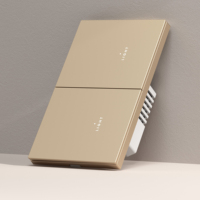 Interrupteur Mural Tactile Connecté Touchmi Smart Life Wi-Fi pour Tuya, Standard Américain en PC, Compatible Google Home, Alexa et Zigbee