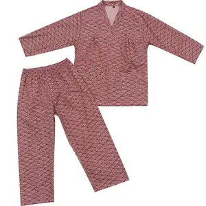 Sojalhome Vrouwen 100% Katoenen Pyjama Losse Badjassen V-Hals Kimono Pijama Koppels