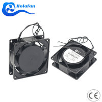 Ventilateur de refroidissement Holafan CE pour systèmes HVAC, 50Hz/60Hz 220V/230V, petit ventilateur axial carré avec hélices en plastique noir pour OEM/ODM