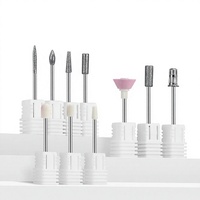 Outil de manucure : Tambour de ponçage en corindon pour un retrait rapide du vernis gel, embout de polissage en céramique, tête de brosse professionnelle et soin des cuticules