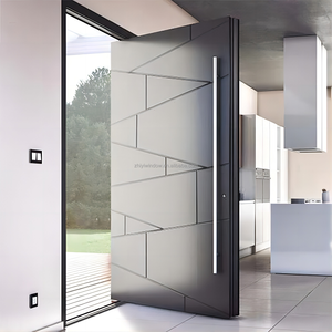 Design moderno del portone di sicurezza dell'entrata dell'acciaio inossidabile ha finito la progettazione del portone anteriore dell'alluminio per la caratteristica impermeabile della Villa di casa - Product Image 2