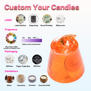 Bougie parfumée en verre personnalisée, style océan, avec poissons et coquillages artificiels, <span class=keywords><strong>pour</strong></span> cadeau et usage domestique - Product Image 5