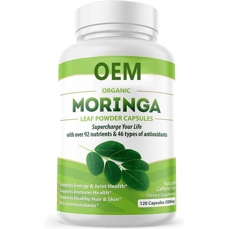 MORINGA капсулы одного происхождения Моринга порошок органический чистый лист Моринги. Энергия, метаболизм, & Иммунная поддержка. 120ct. Колпачки 500 мг