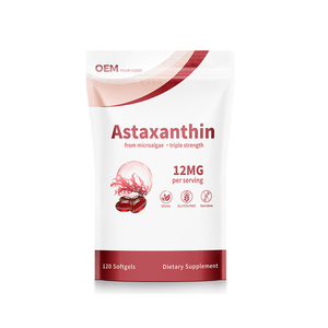 Compléments alimentaires antioxydants à l'astaxanthine, marque privée OEM, faible MOQ, pour les soins de la peau, approvisionnement stable pour les vendeurs Amazon FBA - Product Image 1