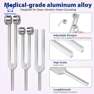 Diapason sensoriel en alliage d'aluminium de haute qualité, réutilisable, pour la guérison médicale, 528 Hz, instruments de diagnostic - Product Image 1