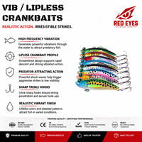 Échantillon Gratuit REDEYES Leurre Vibrant Coulant avec Perles Sonores et Yeux 3D Réfléchissants, Appât de Surface pour Pêche au Bar en Mer, en Rivière et en Lac