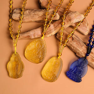 Kalung <span class=keywords><strong>Tara</strong></span> Hijau obat Panjang liontin Buddha untuk pria dan wanita, liontin Buddha Amitabha untuk sambungan - Product Image 4