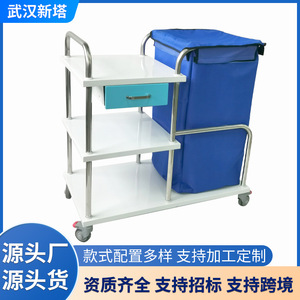 Chariot d'hôpital en acier inoxydable 650x450x800mm, 1 tiroir, chariot multifonctionnel pour soins infirmiers à usage médical - Product Image 5