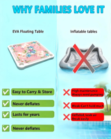 Plateau de jeu flottant en mousse EVA imperméable pour Mahjong, Poker, Dominos, idéal pour les fêtes aquatiques et les soirées adultes