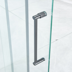 Puerta Corredera de Vidrio para <span class=keywords><strong>Ducha</strong></span> de Diseño Moderno, 3 Paneles Plegables, Marco de Acero Inoxidable, Vidrio Templado de Seguridad (8mm/10mm) para Hotel - Product Image 5