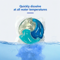 Lessive liquide concentrée écologique antibactérienne à 3 compartiments en gros pour hôtels et usage domestique OEM ODM