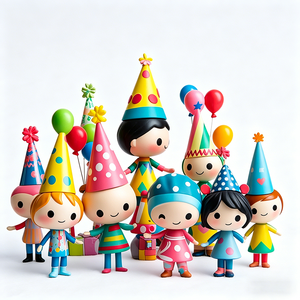 Figuras Chibi Coloridas para Fiestas, Set de Muñecas de Dibujos Animados, Juguete Coleccionable de Moda, Decoración para el Hogar, Regalo de Cumpleaños - Product Image 2