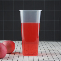 Gobelet jetable en plastique, boîte transparente à usage unique pour le thé au lait au lait Boba dur unités