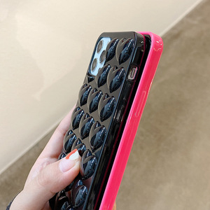 Custodia morbida per telefono in TPU per ragazze 3D Love Heart Candy Color per iPhone 13 12 11 Pro Max 12 Mini XS Max XR XS 7 8 Plus - Product Image 4