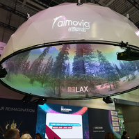 Écran de projection à 360 degrés, dôme de projection surround, affichage immersif 3D, pavillons de cinéma, écran de projection