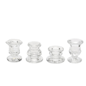 Romantische Kerzenhalter Halter Klarglas Kerzenhalter Kegel Kerzenhalter Halter Set für Wohnkultur Hochzeits feier - Product Image 6
