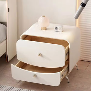 Table de chevet moderne de luxe à vendre, table de chevet en bois blanc avec tiroirs pour la chambre à coucher - Product Image 3