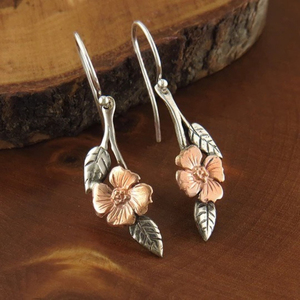 Orecchini a Forma di Foglia Bicolore per Donne, Stile Bohémien Vintage, Accessori per Orecchie da Indossare Quotidianamente - Product Image 3