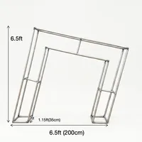 Support de toile de fond en métal 3D en forme d'arche inclinée, cadre en alliage d'aluminium, housse personnalisée, décoration pour mariage, anniversaire, photomaton, événement