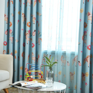 Rideaux de fenêtre pour enfants de haute qualité, adorables, roses, imprimés de dessins animés, <span class=keywords><strong>licorne</strong></span>, pour la décoration de la chambre d'enfant - Product Image 5